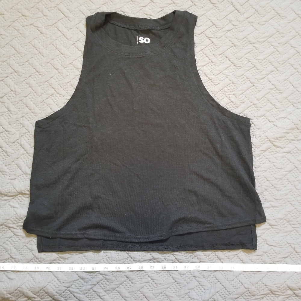 XL SO Black Crop Top NWOT